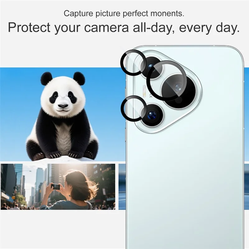 IMAK For Huawei Pura 70 Tempered Glass Camera Lens Protector with Self Positioning Frame (Complete Covering)