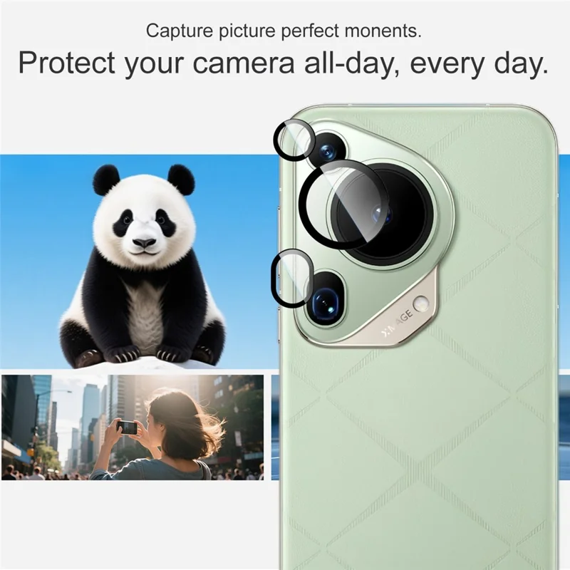 IMAK For Huawei Pura 70 Ultra Tempered Glass Camera Lens Protector with Self Positioning Frame (Complete Covering)