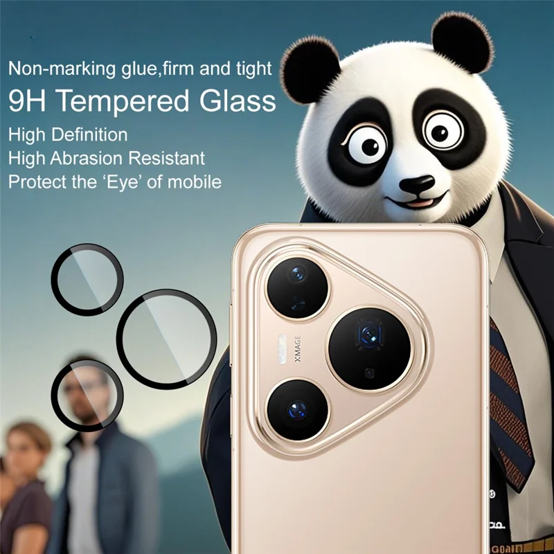 IMAK For Huawei Pura 80 Pro / Pura 80 Pro+ Tempered Glass Camera Lens Protector with Self Positioning Frame (Complete Covering)