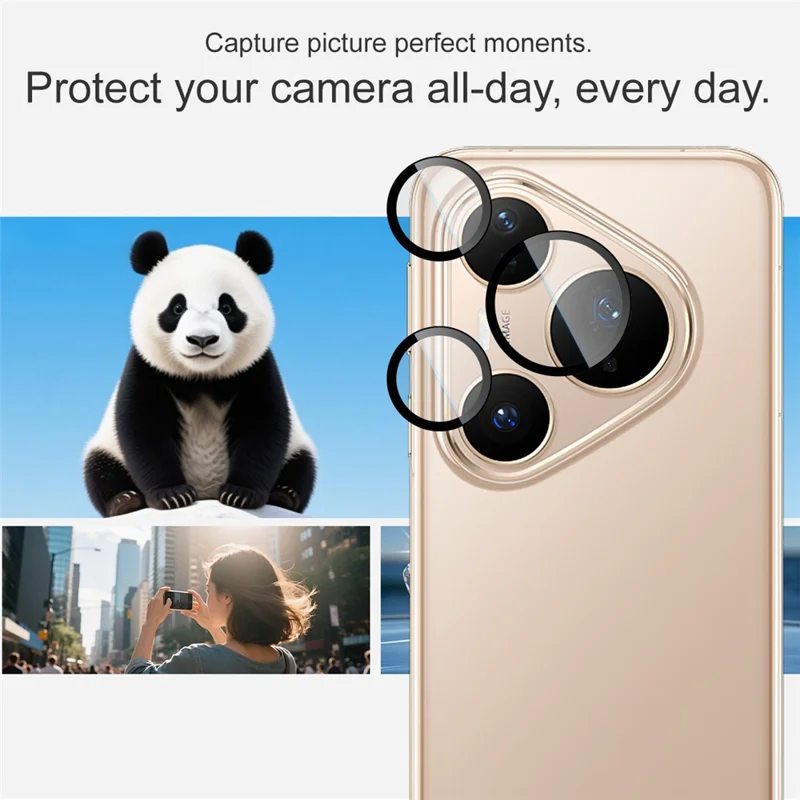 IMAK For Huawei Pura 80 Pro / Pura 80 Pro+ Tempered Glass Camera Lens Protector with Self Positioning Frame (Complete Covering)