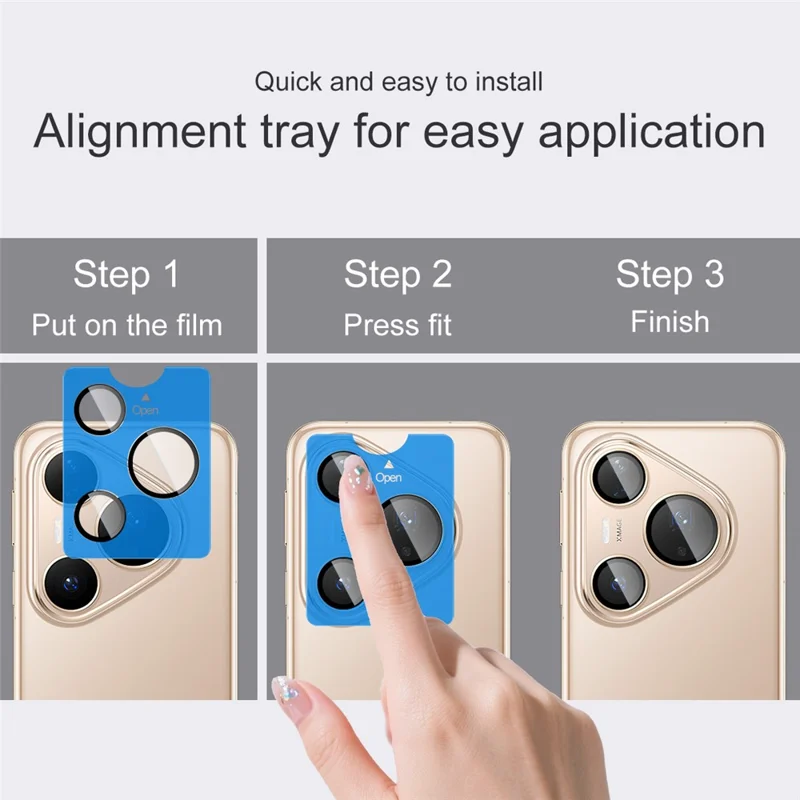 IMAK For Huawei Pura 80 Pro / Pura 80 Pro+ Tempered Glass Camera Lens Protector with Self Positioning Frame (Complete Covering)