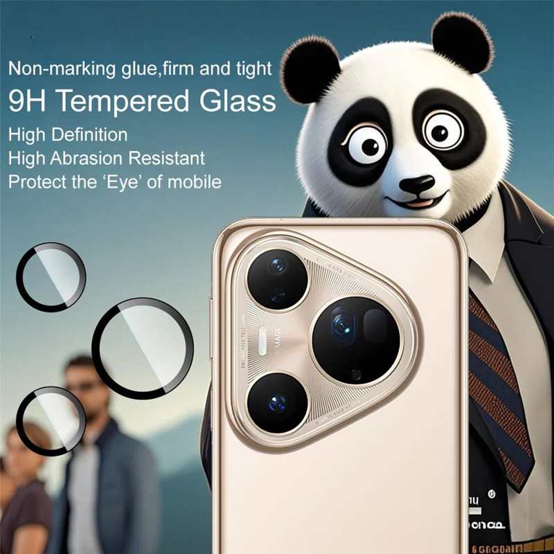 IMAK na Huawei Pura 80 Ultra Ochronnik obiektywu aparatu z hartowanego szkła z ramką samocentrującą (wersja pomniejszona)