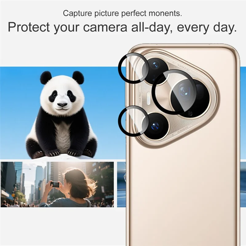 IMAK na Huawei Pura 80 Ultra Ochronnik obiektywu aparatu z hartowanego szkła z ramką samocentrującą (wersja pomniejszona)