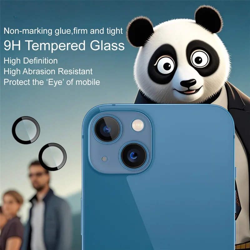 IMAK For iPhone 13 / 13 mini Tempered Glass Camera Lens Protector with Self Positioning Frame (Scaled Down Version)
