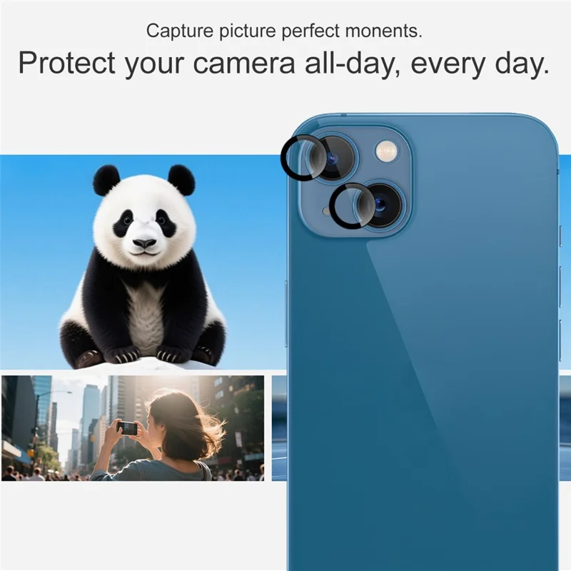 IMAK For iPhone 13 / 13 mini Tempered Glass Camera Lens Protector with Self Positioning Frame (Scaled Down Version)