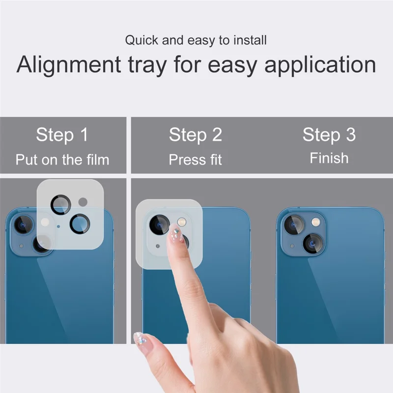 IMAK For iPhone 13 / 13 mini Tempered Glass Camera Lens Protector with Self Positioning Frame (Scaled Down Version)