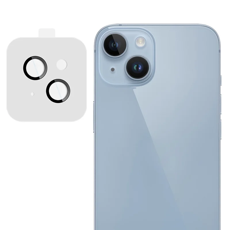 IMAK For iPhone 14 / 14 Plus Tempered Glass Camera Lens Protector with Self Positioning Frame (Scaled Down Version)