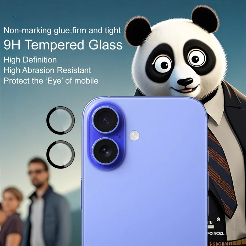 IMAK Protector de Cristal Templado para Lente de Cámara de iPhone 17 con Marco de Autoposicionamiento (Versión Reducida)
