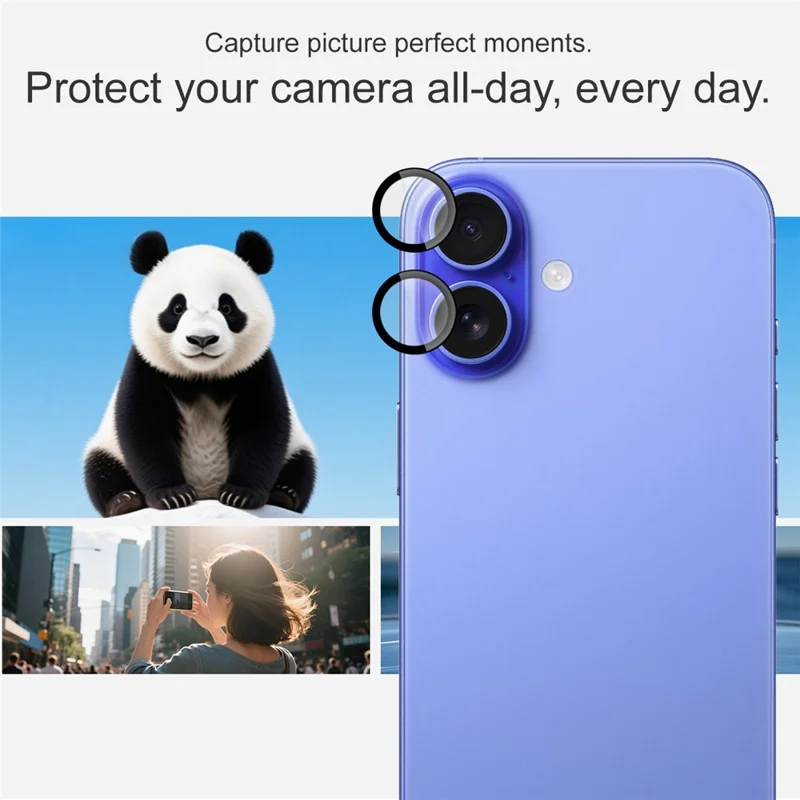 IMAK Protector de Cristal Templado para Lente de Cámara de iPhone 17 con Marco de Autoposicionamiento (Versión Reducida)