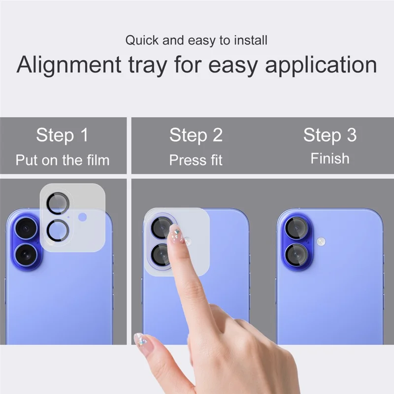 IMAK Protector de Cristal Templado para Lente de Cámara de iPhone 17 con Marco de Autoposicionamiento (Versión Reducida)