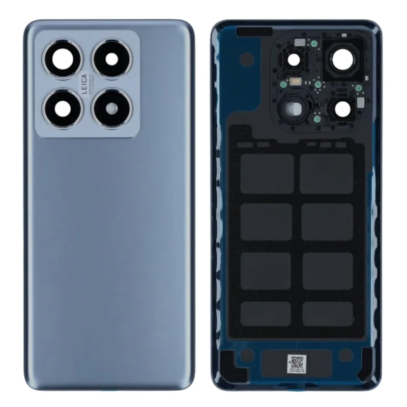 For Xiaomi 14T Pro Back Battery Housing Cover with Camera Ring Lens Cover Spare Part (Without Logo) - Blue