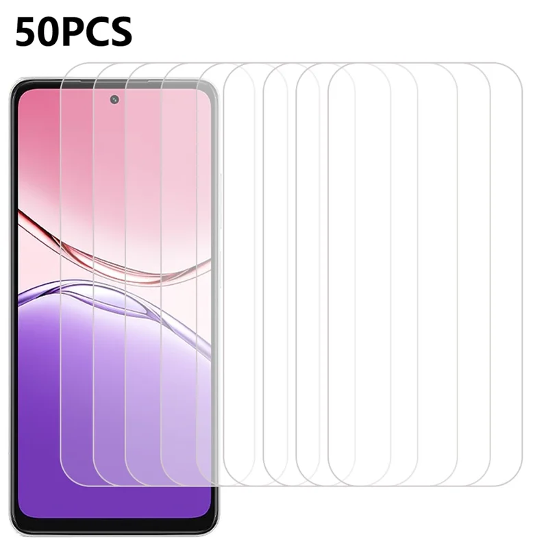 50 Unidades Protector de Pantalla Antiarañazos de Vidrio Templado para Oppo A5x 5G