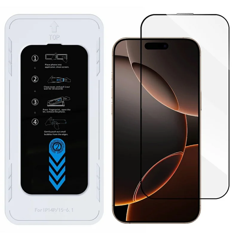 Acquisto all'ingrosso Pellicola Protettiva per iPhone 16 Pro Max - Vetro in Alluminio-Silicio da 0,33 mm HD con Strumento di Installazione
