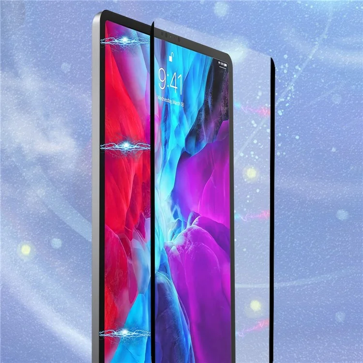 Para iPad Pro 12.9 (2022) / (2021) / (2020) Protetor de Tela Tipo Papel Reutilizável Absorção Magnética PVC Filme de Tela de Tablet para Desenhar Escrever Fazer Anotações