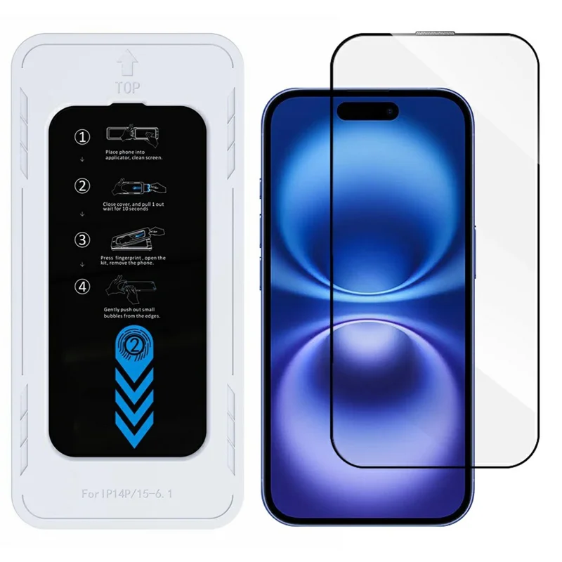 Bulk Purchasing For iPhone 16 Plus / 15 Plus Screen Protector High Aluminium-Silicon Glass 0.33mm HD Film with Installation Tool