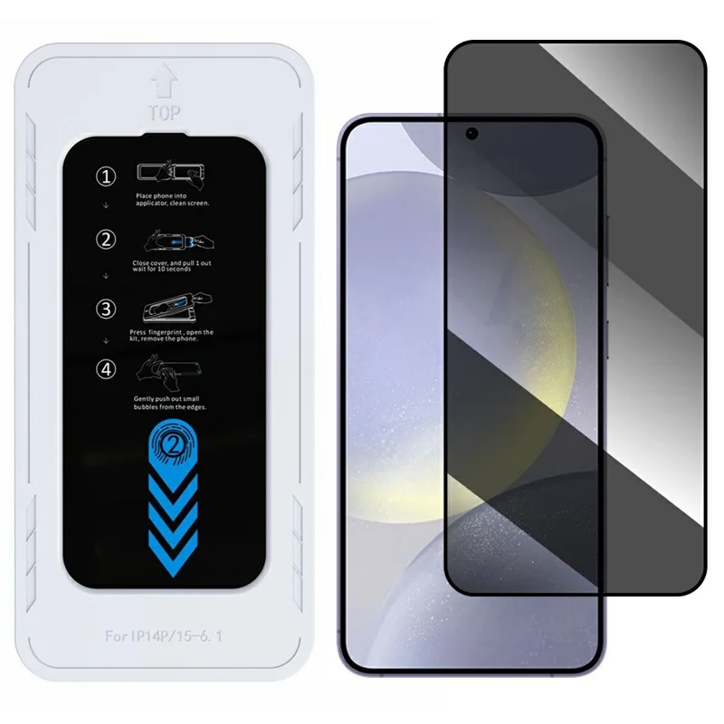 Bulk Purchasing For Samsung Galaxy S24+ Privacy Screen Protector 28-Degree Anti-Spy 0.33mm High Aluminium-Silicon Glass Film with Installation Tool