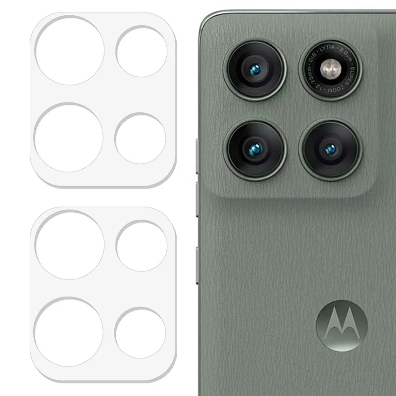 2Pcs For Motorola Edge 60 Pro 5G Camera Lens Protector 3D Arc Edge Anti-Scratch Tempered Glass Lens Film - Transparent