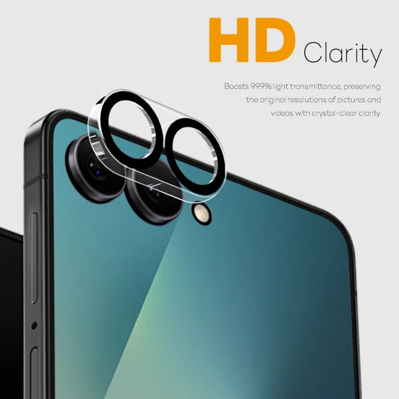 NORTHJO For Samsung Galaxy Z Flip7 5G Black Circles Camera Lens Protector Tempered Glass HD Clear 3D Full Coverage