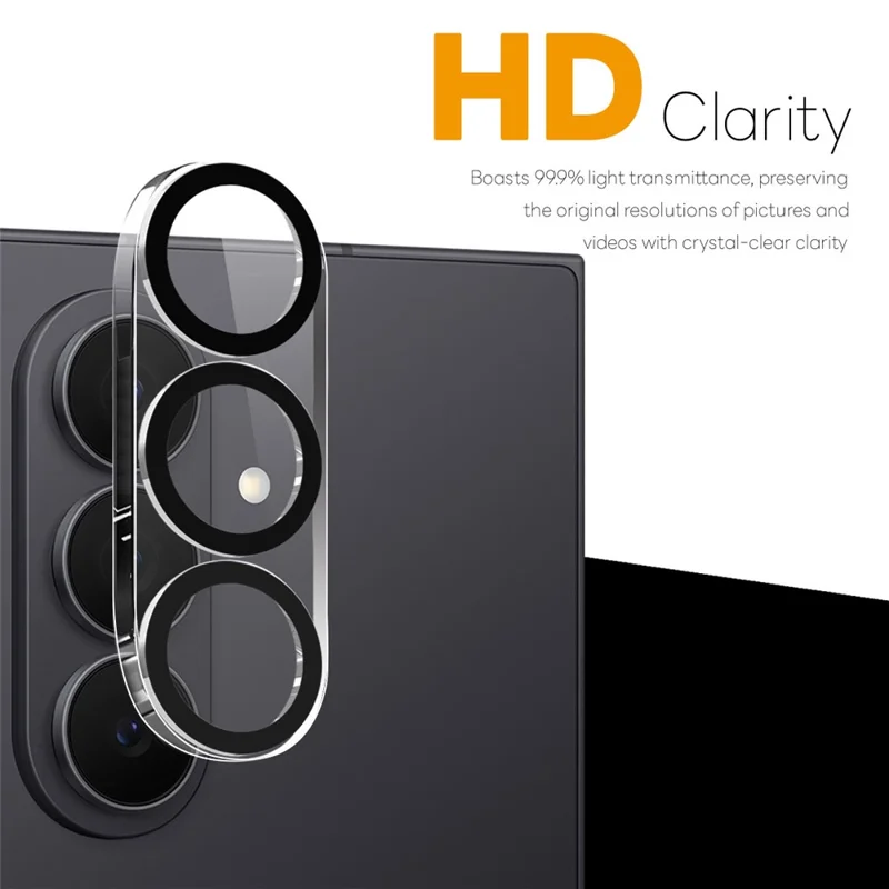 NORTHJO 2Pcs For Samsung Galaxy Z Fold7 5G Camera Lens Protector Black Circles 3D Full Coverage Clear Tempered Glass Lens Film