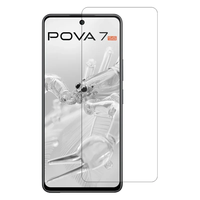 For TECNO Pova 7 5G Screen Protector 0.3mm Arc Edge Ultra Clear Tempered Glass Film