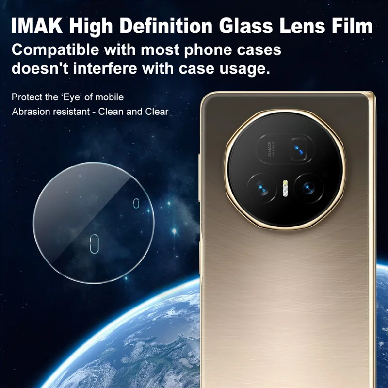 IMAK For Honor Magic V5 5G Camera Lens Protector Slim Tempered Glass Lens Film