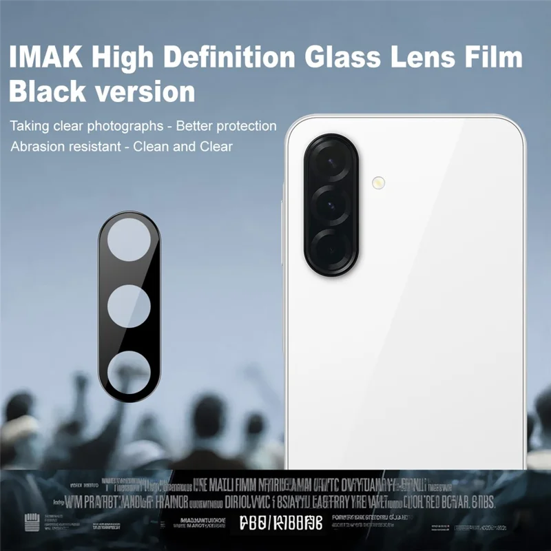 IMAK Kamera-Objektiv-Schutz aus gehärtetem Glas für Samsung Galaxy A17 5G HD Klare Objektiv-Folie (Schwarze Version)
