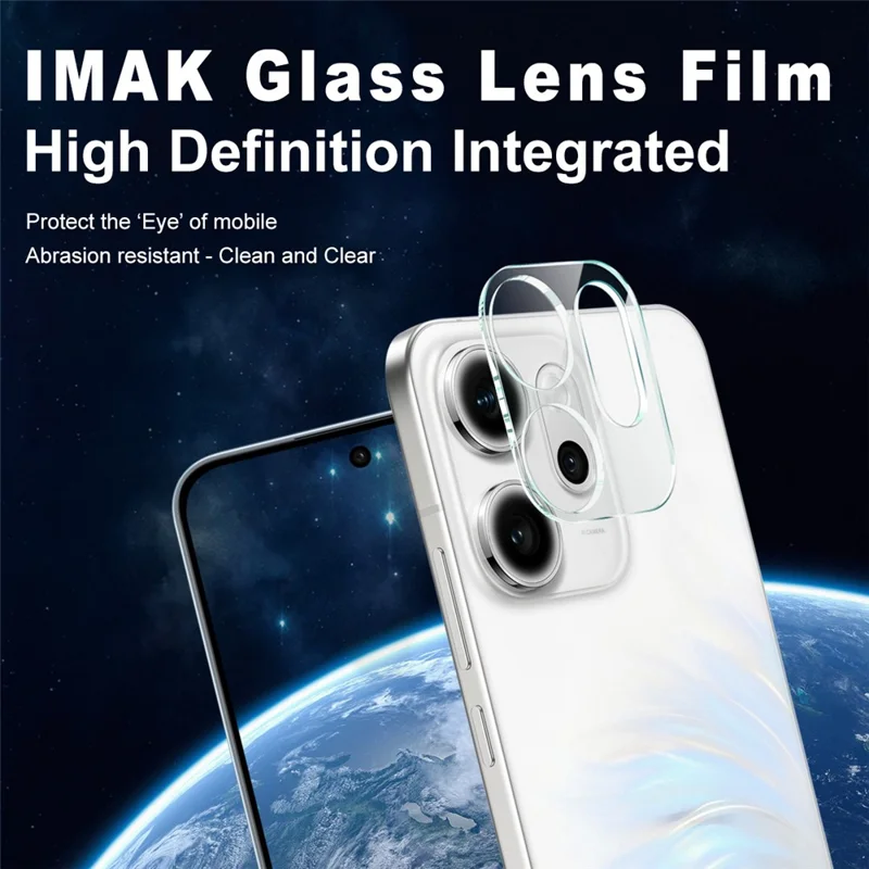 IMAK Per Oppo Reno14 F 5G Protezione Lente Fotocamera in Vetro Temperato + Coperchio Lente in Acrilico