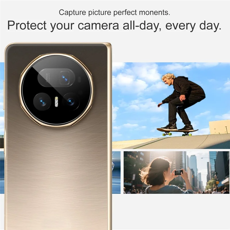 IMAK For Honor Magic V5 5G Tempered Glass Camera Lens Protector with Self Positioning Frame (Black Version)