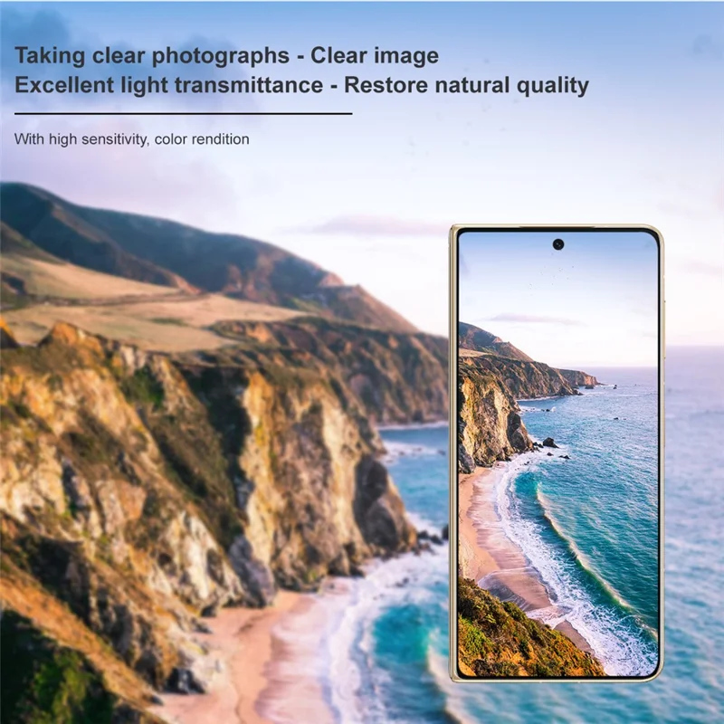 IMAK For Honor Magic V5 5G Tempered Glass Camera Lens Protector with Self Positioning Frame (Black Version)
