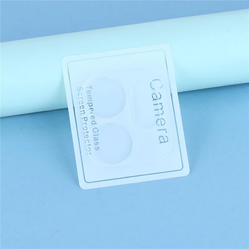 2 Unidades Para Oppo Reno14 F 5G Protetor de Lente de Câmera Película de Vidro Temperado 3D Arc Edge Anti-Riscos - Transparente