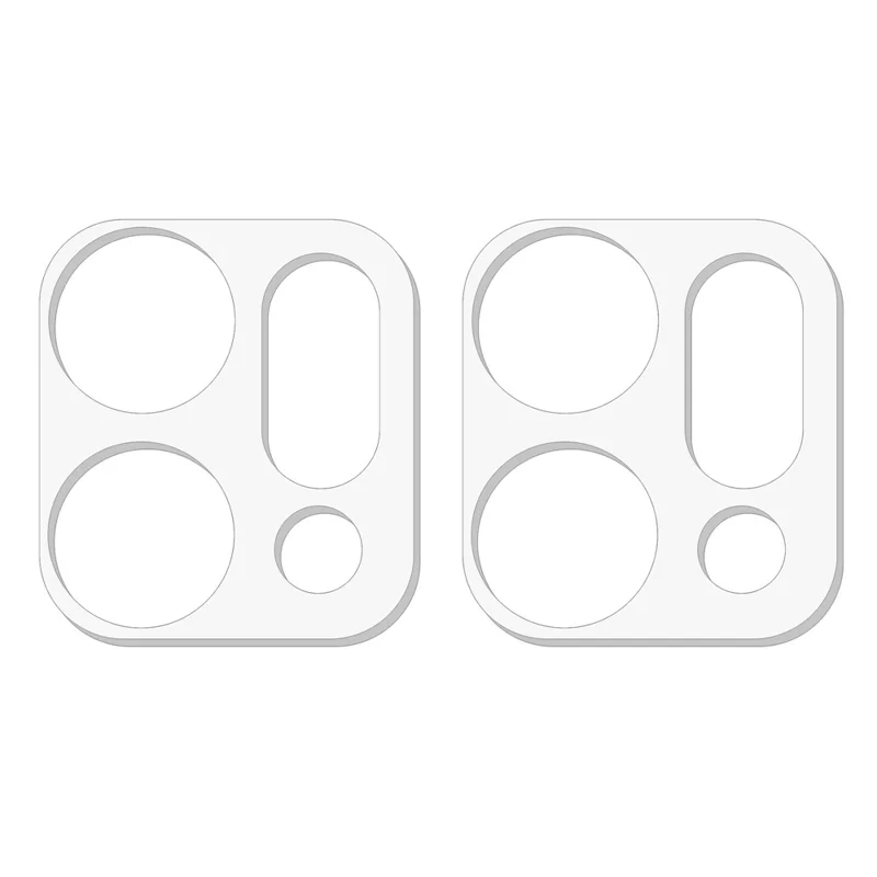 2 Uds. Protector de Lente de Cámara de Cristal Templado 3D Arco Antiarañazos para Oppo Reno14 Pro 5G (Global) - Transparente