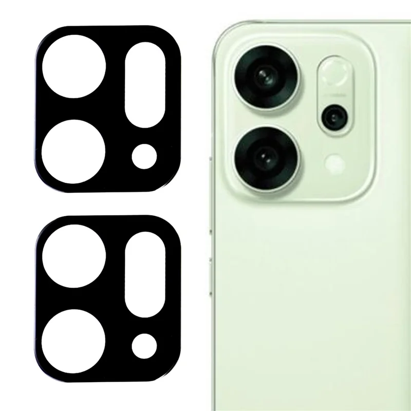 2 Stück Kamera-Objektiv-Schutz für Oppo Reno14 Pro 5G (Global) Seiden-Druck Objektiv-Schutzfolie 3D Bogen-Kante
