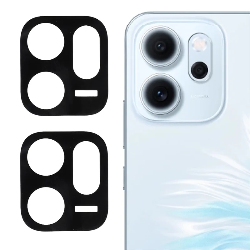 2 pièces pour l'objectif de l'appareil photo Oppo Reno14 F 5G Protecteur d'objectif Impression de soie Film d'objectif Arc 3D