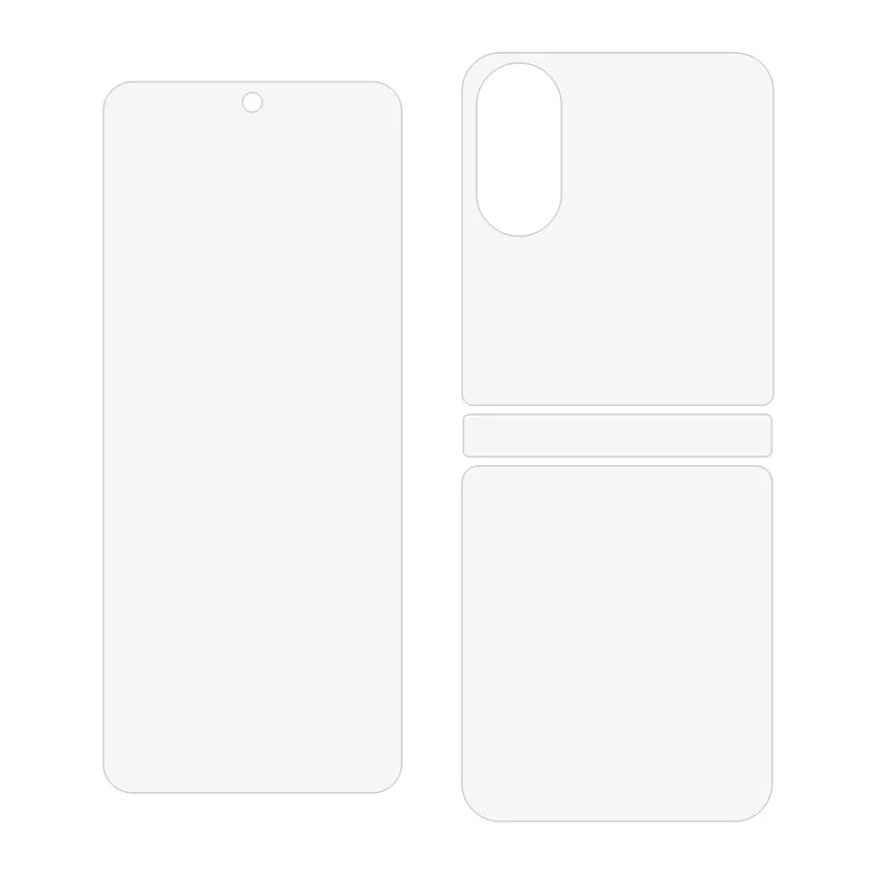 For Xiaomi Mix Flip 2 Clear PET Film Soft Front and Back Screen Protector