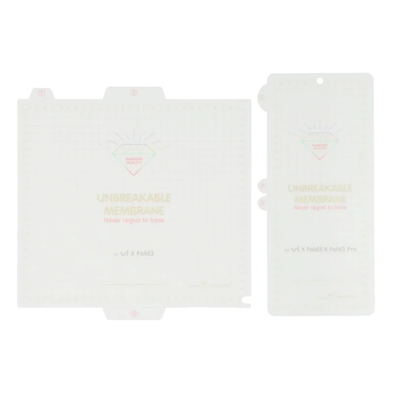 Für vivo X Fold5 5G / Fold3 Klare PET-Folie Weiche Vorder- und Rückseite Displayschutz