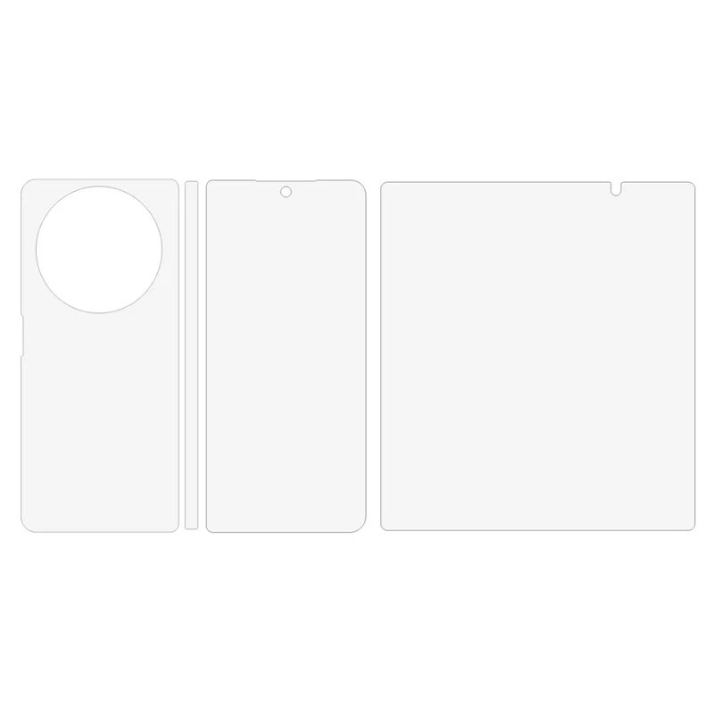 For Honor Magic V5 5G / V3 5G Clear PET Film Soft Front and Back Screen Protector 