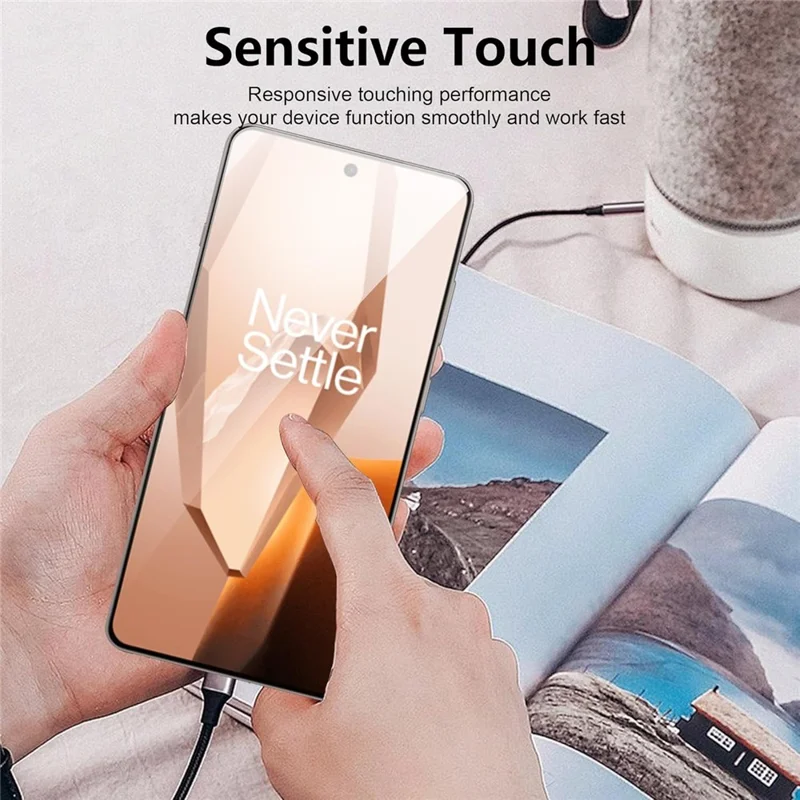2 Stück OnePlus 13R 5G Displayschutz 2,5D Bogenkante Hochklare Gehärtete Glasfolie mit Kameraobjektiv-Schutzfolie