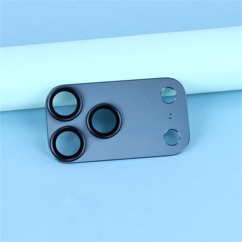 For iPhone 17 Pro Camera Lens Protector CD Vein Integrated Metal Tempered Glass Lens Film - Blue