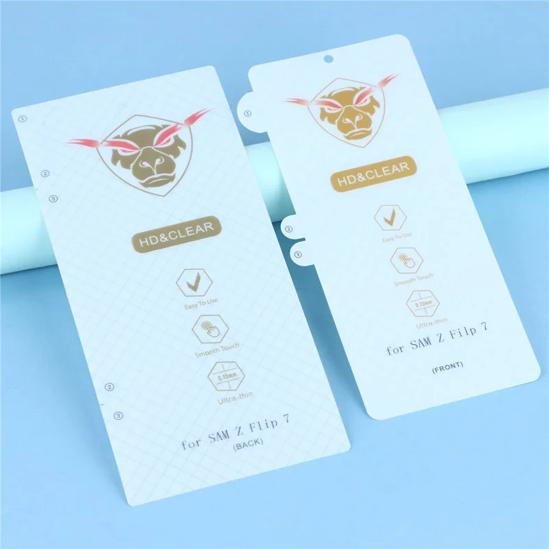 1Set per Samsung Galaxy Z Flip7 5G Pellicola Protettiva per Schermo Interno + Copertura Anteriore Trasparente in TPU