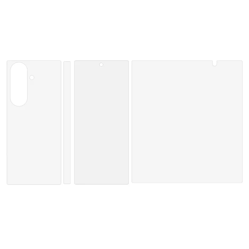 1Set For Samsung Galaxy Z Fold7 5G Matte Screen Protector Inside + Front Cover Clear TPU Film