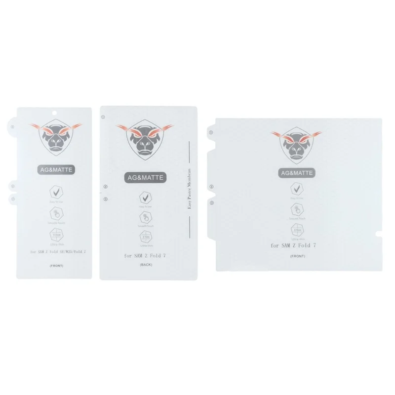 1Set For Samsung Galaxy Z Fold7 5G Matte Screen Protector Inside + Front Cover Clear TPU Film