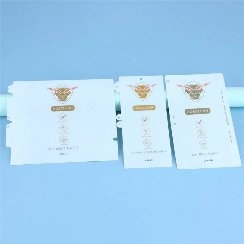 1Set For Samsung Galaxy Z Fold7 5G Screen Protector Inside + Front Cover Clear TPU Film