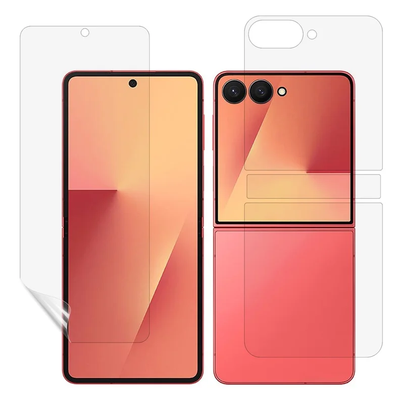 1Set per Samsung Galaxy Z Flip7 5G Pellicola Protettiva Opaca per Schermo Interno + Copertura Anteriore in TPU Trasparente