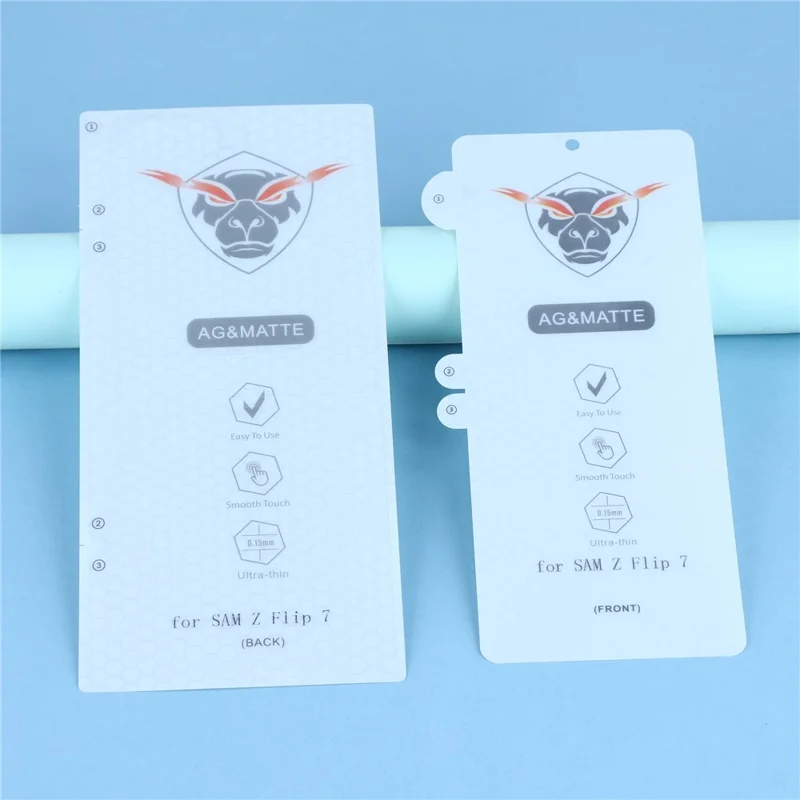 1Set per Samsung Galaxy Z Flip7 5G Pellicola Protettiva Opaca per Schermo Interno + Copertura Anteriore in TPU Trasparente
