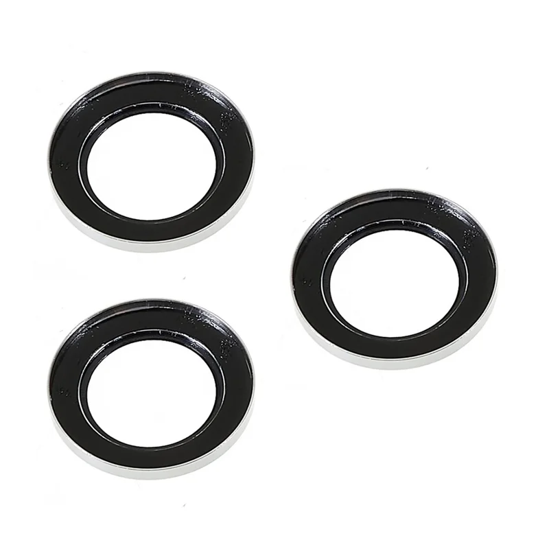For iPhone 17 Pro Max / 17 Pro Camera Lens Protector Set Bling Glitter Metal Ring Tempered Glass Lens Film - Silver