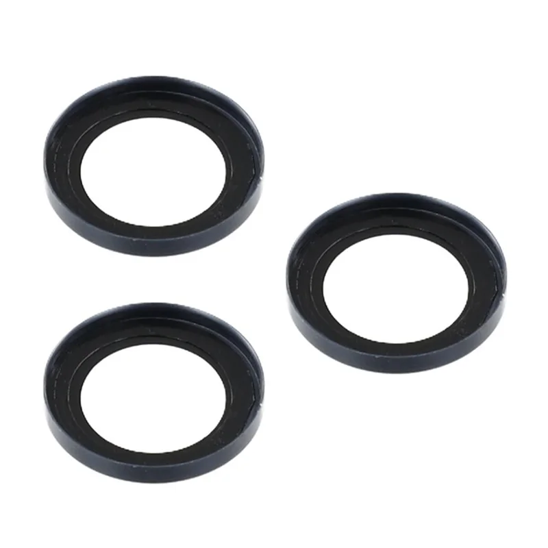 For iPhone 17 Pro Max / 17 Pro Camera Lens Protector Set Bling Glitter Metal Ring Tempered Glass Lens Film - Dark Blue