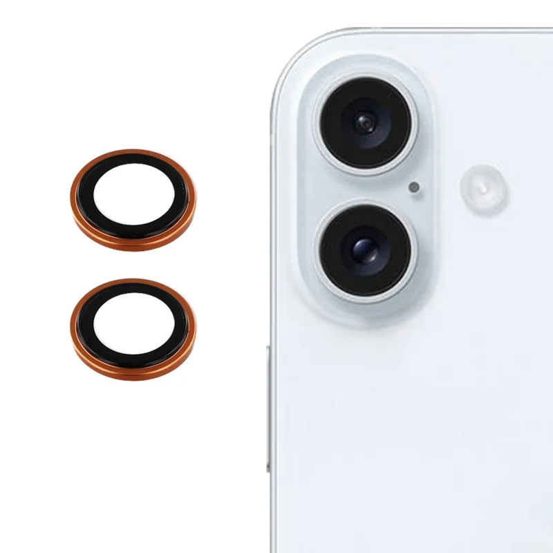 For iPhone 17 Camera Lens Protector Precise Positioning Individual Lens Film Set - Orange