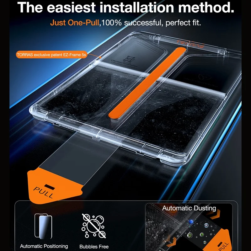 TORRAS Install Master Series For iPad Pro 13 (2024) Tempered Glass Screen Protector with Film Installation Tool