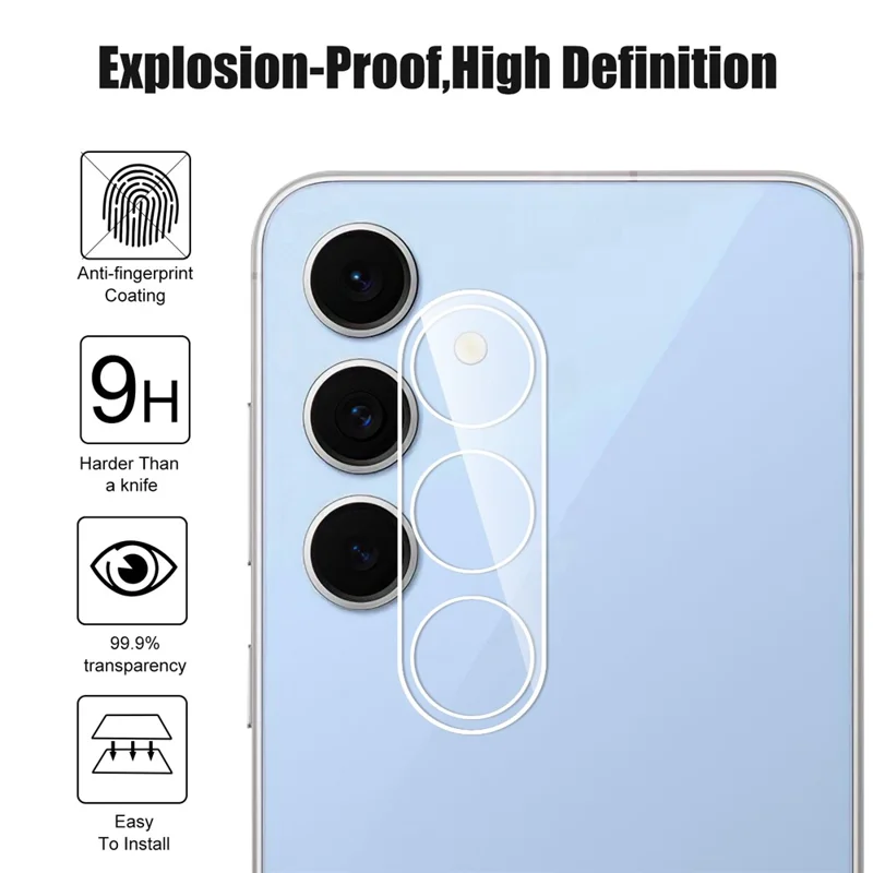 For Samsung Galaxy S25 FE Camera Lens Protector Arc Edge Clear Tempered Glass Film