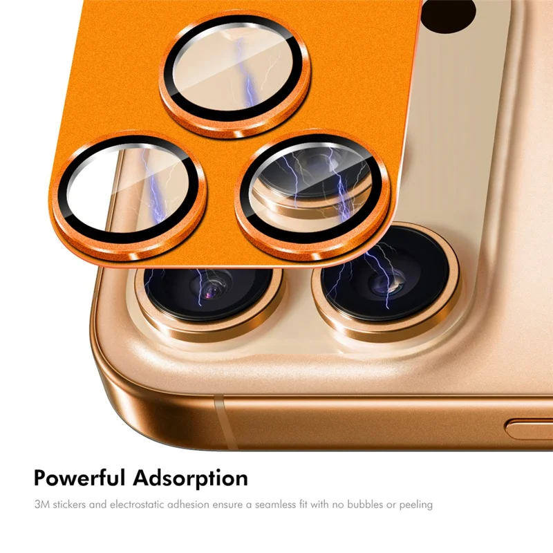 ENKAY HAT PRINCE Pour iPhone 17 Pro Protection d'objectif de caméra en Métal Mat AR + Film de Verre Trempé - Orange